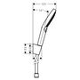 Душевой набор Hansgrohe Raindance Select E 120, 3jet, шланг 160 см, 26721000