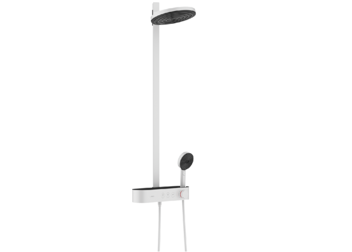 Душевая система Hansgrohe Pulsify Showerpipe 260, 2j, термостат, матовый белый, 24240700