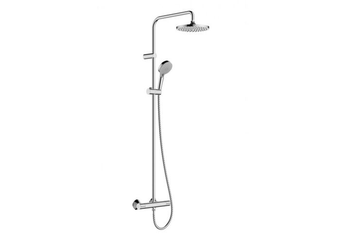 Душевая система Hansgrohe Vernis Shape Showerpipe 230, 1jet, термостат, Green, хром, 26318000