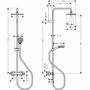 Душевая система Hansgrohe Vernis Shape Showerpipe 230, 1jet, термостат, матовый черный, 26286670