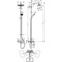 Душевая система для ванны Hansghroe Croma E Showerpipe 280, 1jet, 27687000