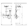 Душевая система с термостатом Hansgrohe Showerpipe 460, 3jet, EcoSmart, 27029400