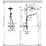 Душевая стойка с термостатом Hansgrohe Croma Select 280, EcoSmart, 26794000