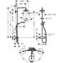 Душевая стойка с термостатом Hansgrohe Croma Select Е 180, 2jet, 27256400