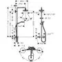 Душевая стойка с термостатом Hansgrohe Croma Select Е 180, 2jet, 27256400
