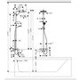 Душевая стойка с термостатом Hansgrohe Crometta E 240, 1jet, 27298000