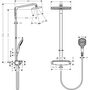 Душевая стойка с термостатом Hansgrohe Raindance Select E Showerpipe 360, 27112000