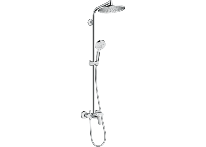 Душевая стойка со смесителем Hansgrohe Crometta S 240, 1jet, Ecosmart, 27269000