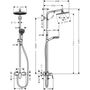 Душевая стойка со смесителем Hansgrohe Crometta S 240, 1jet, Ecosmart, 27269000