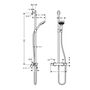 Душевой гарнитур Hansgrohe Croma Select E Multi SemiPipe, 27248400