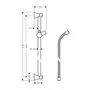 Душевая штанга Hansgrohe Classic Unica, шланг 65 см, 27617820