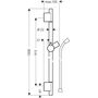 Душевая штанга Hansgrohe S Puro, с шлангом 90 см, 28631000