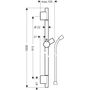 Душевая штанга Hansgrohe Unica S Puro, со шлангом 90 см, 28631340