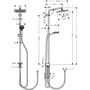 Душевая стойка Hansgrohe Crometta Е 240, 1jet, Ecosmart, 27289000
