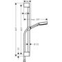 Душевая стойка Hansgrohe Pulsify 105 Relaxation, EcoSmart, штанга 65 см, 24161000