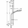 Душевая стойка Hansgrohe Pulsify Relaxation 105, 3jet, штанга 65 см, черный матовый, 24160670