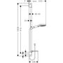 Душевая стойка Hansgrohe Raindance Select Е 120, 3jet, 90 см, 26621000
