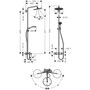 Душевая стойка с термостатом Hansgrohe Showerpipe 280, 1jet, 26792000