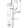 Душевой набор Hansgrohe Croma Select S, 1jet, EcoSmart, 26575400