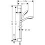 Душевой набор Hansgrohe Croma Select Vario, EcoSmart, 26563400