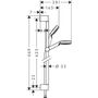 Душевой набор Hansgrohe Crometta, 1jet, EcoSmart, штанга 65 см, 26535400