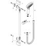 Душевой набор Hansgrohe Crometta, 1jet, EcoSmart, штанга 65 см, 26535400