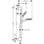 Душевой набор Hansgrohe Crometta, 1jet, штанга 65 см, 26554400