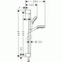 Душевой набор Hansgrohe Crometta Vario, EcoSmart, штанга 65 см, 26534400