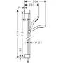 Ручной душ Hansgrohe Croma Select, 1j, шлифованный матовый хром, 26815340