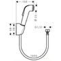 Гигиенический душ псевдобиде Hansgrohe, шланг 125 см, 32127000
