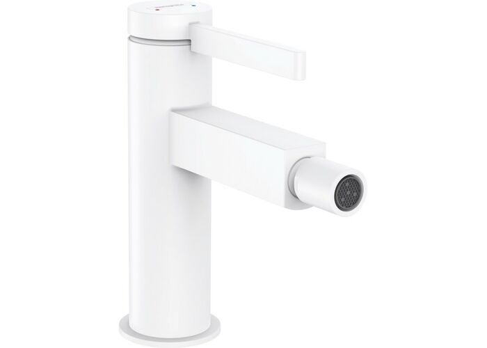 Смеситель для биде Hansgrohe Finoris, с клапаном Push-Open, матовый белый, 76200700