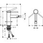 Смеситель для биде Hansgrohe Finoris, с клапаном Push-Open, матовый белый, 76200700