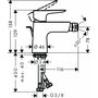 Смеситель для биде Hansgrohe Talis E, золото, 71720990