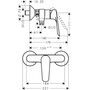 Смеситель однорычажный для душа Hansgrohe Logis E, 71610000