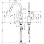 Кухонный смеситель Hansgrohe Focus 240, однорычажный, с душем, 31815670