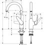 Кухонный смеситель Hansgrohe Focus M42-220, 1jet, 71802000