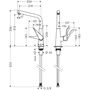 Кухонный смеситель Hansgrohe Metris 320, возможна установка напротив окна, 14823000