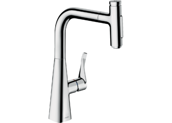 Кухонный смеситель Hansgrohe Metris Select M71-240, с душем, sBox, 73817000