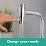 Кухонный смеситель Hansgrohe Metris Select M71-240, с душем, sBox, 73817000