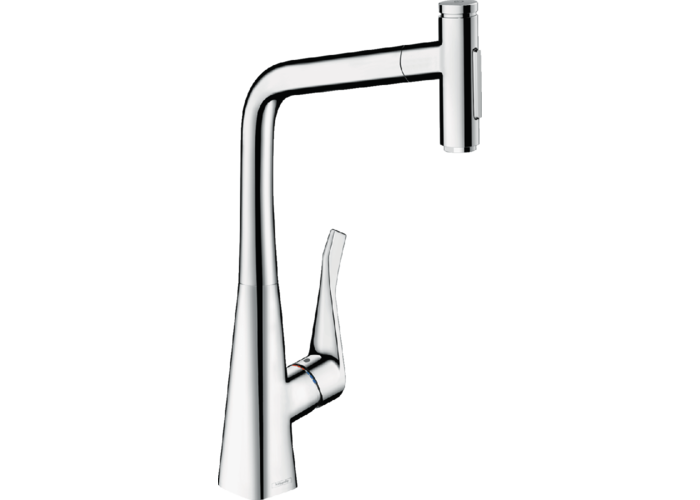 Кухонный смеситель Hansgrohe Metris Select M71-320, с душем, sBox, 73816000
