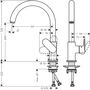 Кухонный смеситель Hansgrohe Vernis Blend M35 260, хром, 71870000