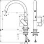 Кухонный смеситель Hansgrohe Vernis Shape M35 260, матовый черный, 71871670