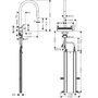 Смеситель для кухни Hansgrohe Aquno Select M81 170, с вытяжным душем, черный, 73831670