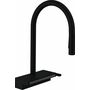 Смеситель для кухни Hansgrohe Aquno Select M81 170, с вытяжным душем, черный, 73837670