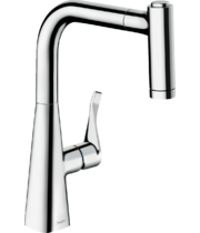 Смеситель для кухни Hansgrohe Metris M71 220, с вытяжным душем, 73800000