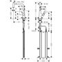 Смеситель для кухни Hansgrohe Metris M71 220, с вытяжным душем, 73800000