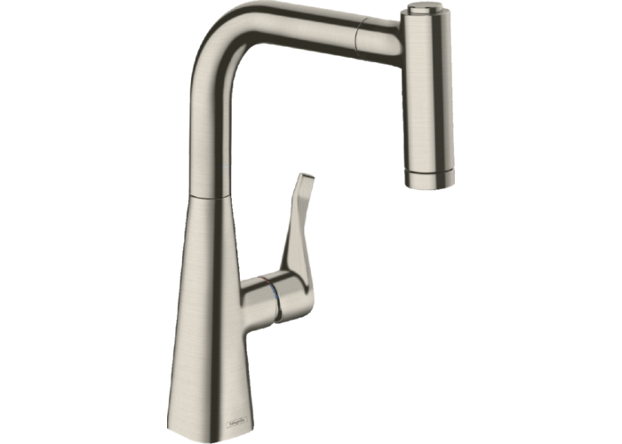 Смеситель для кухни Hansgrohe Metris M71 220, с вытяжным душем, 73800800