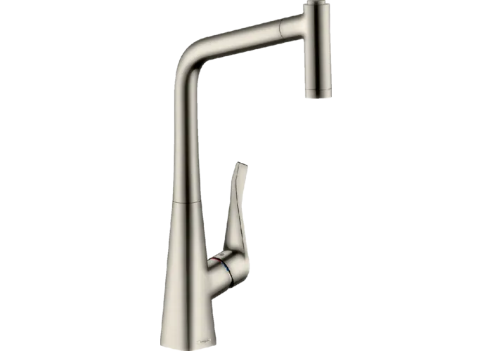 Смеситель для кухни Hansgrohe Metris M71 320, с вытяжным душем, нерж, 73801800