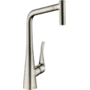 Смеситель для кухни Hansgrohe Metris M71 320, с вытяжным душем, нерж, 73801800
