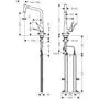 Смеситель для кухни Hansgrohe Metris M71 320, с вытяжным душем, нерж, 73801800